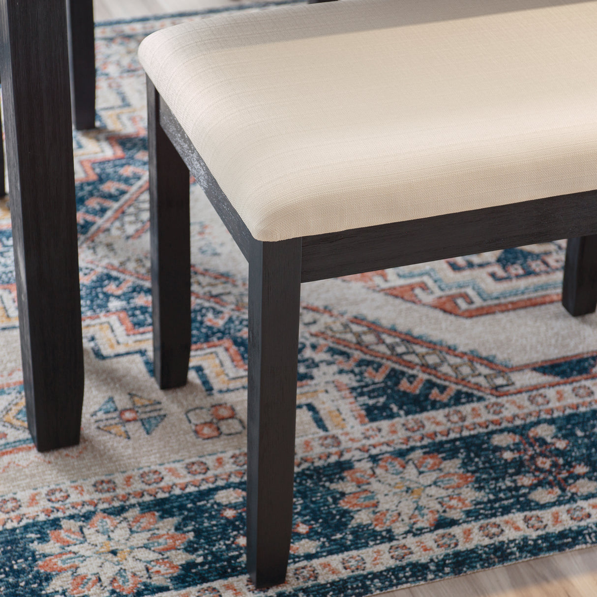 Jordan Dark Charcoal Backless Dining Bench