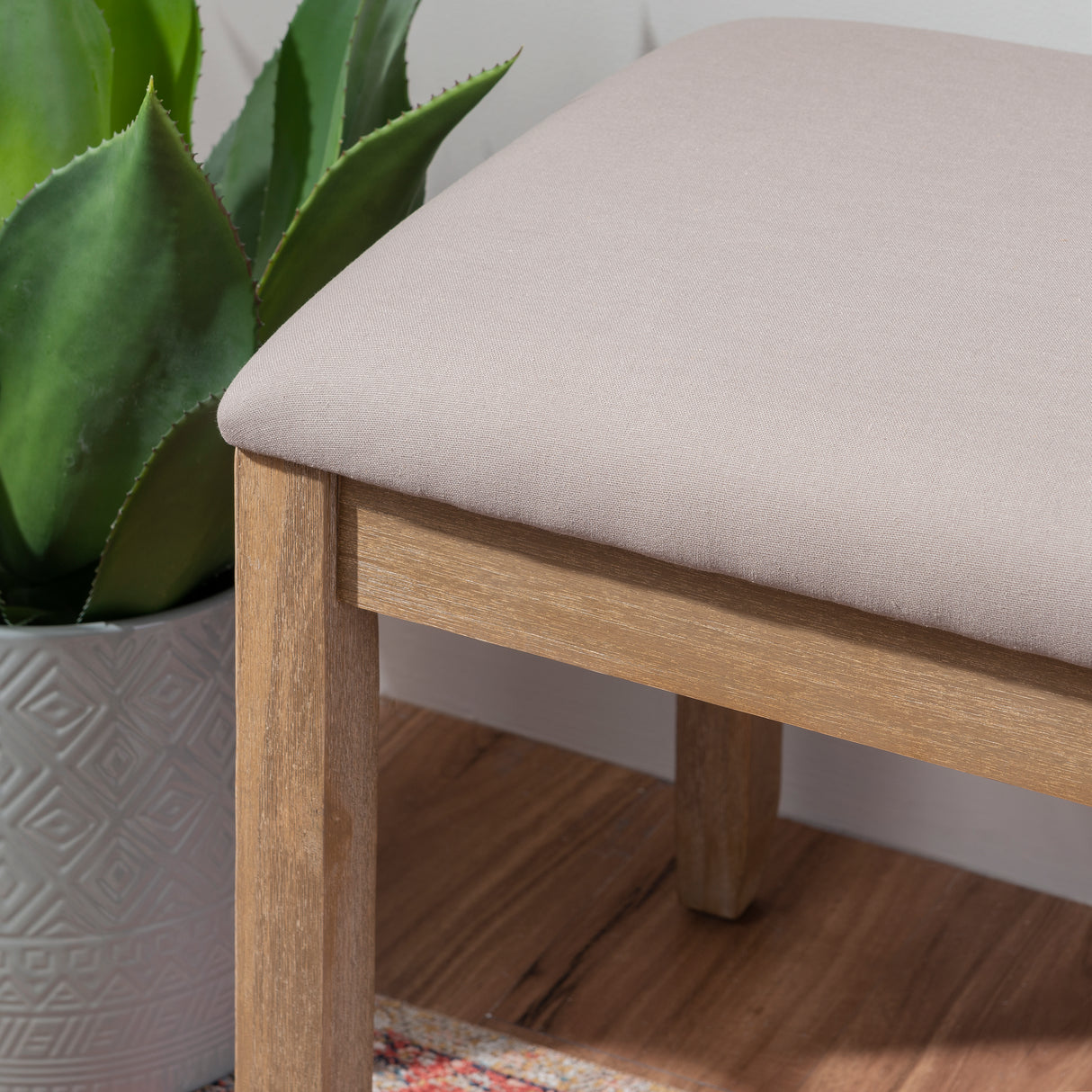 Jordan Dark Charcoal Backless Dining Bench