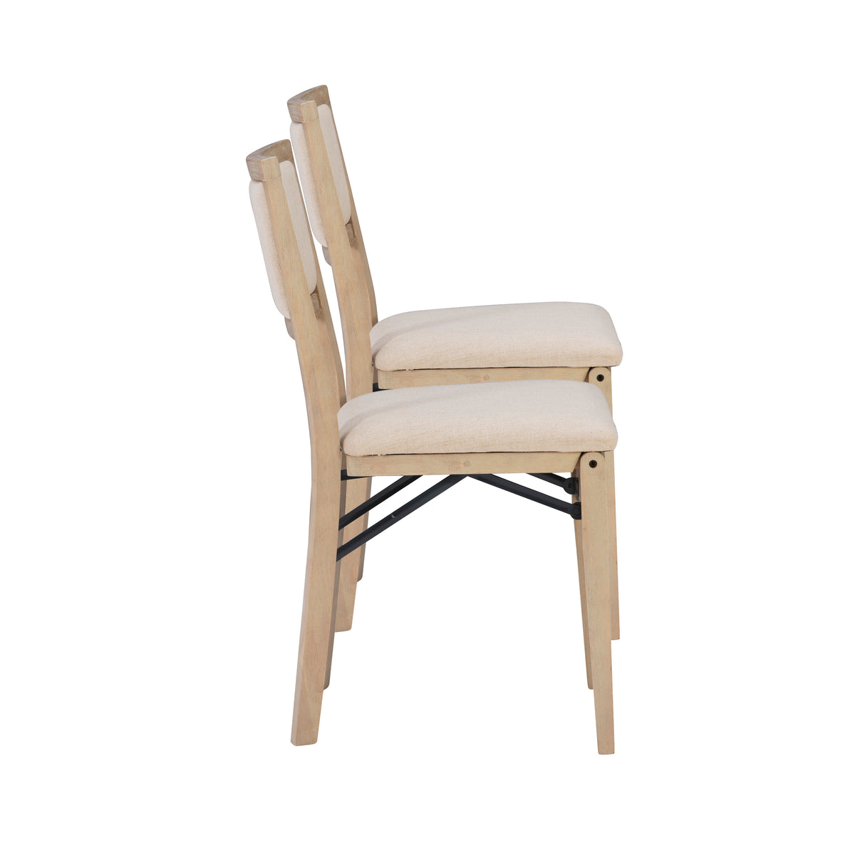 Keira Gray wash Padded Folding Chair