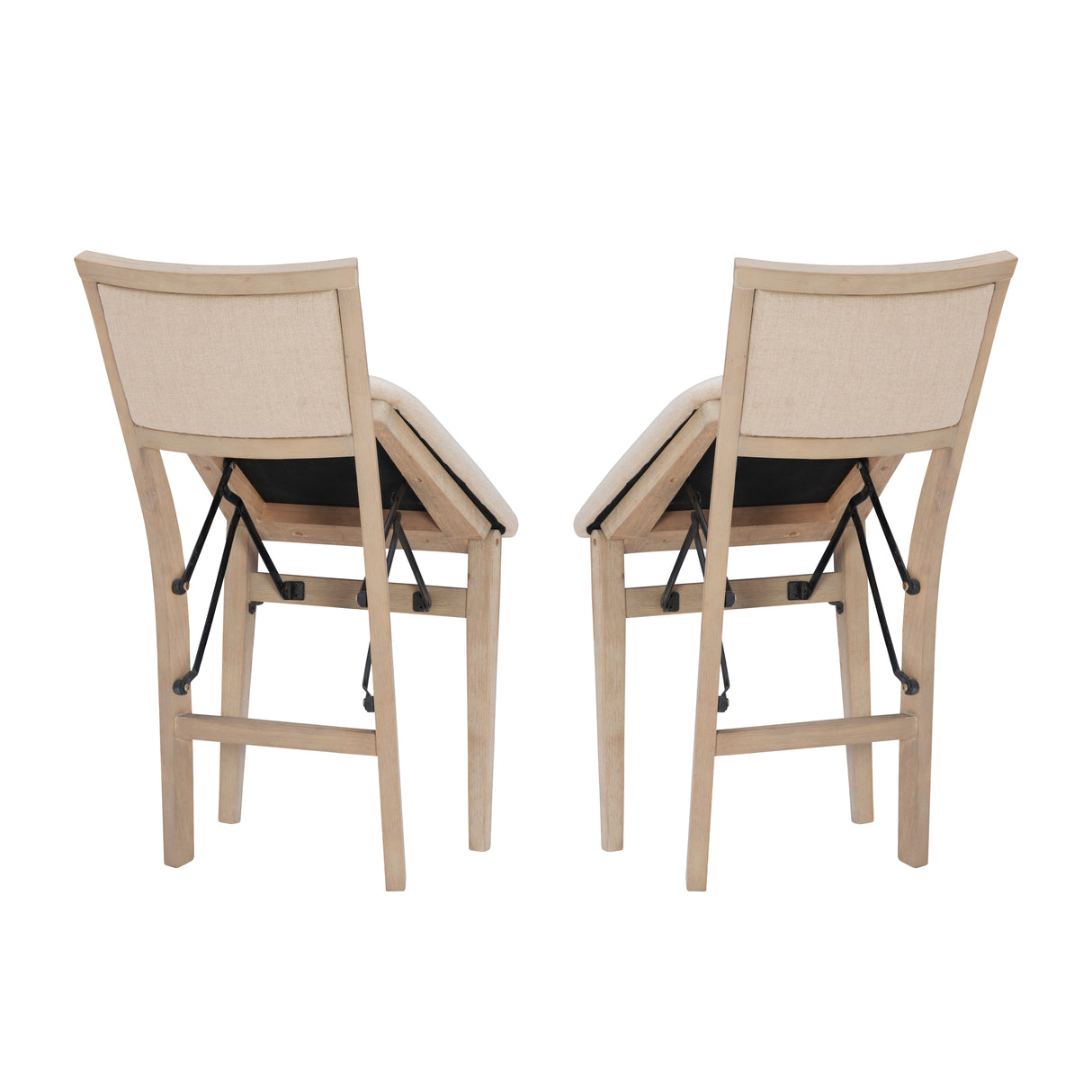 Keira Gray wash Padded Folding Chair