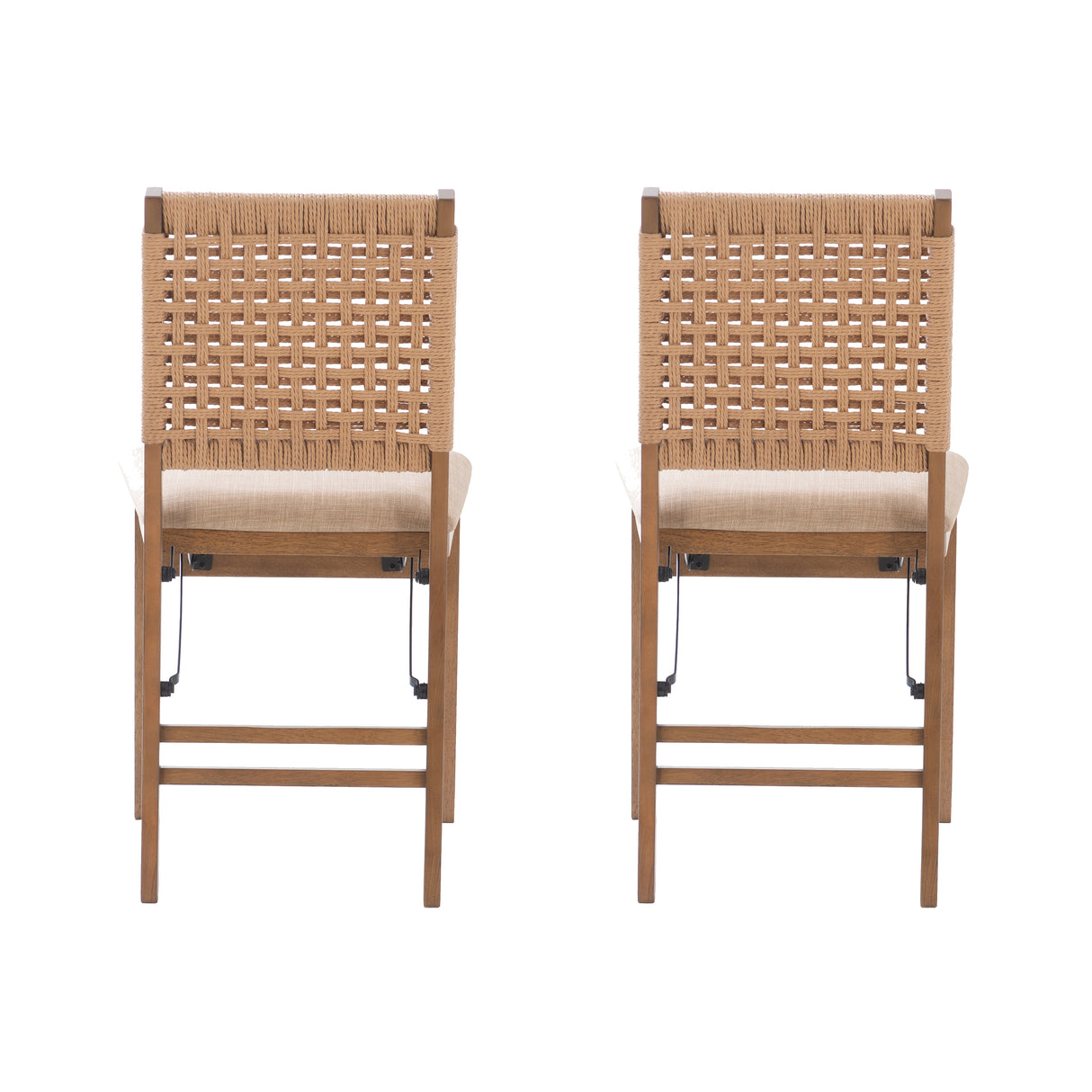 Natural Woven Back Folding Chair