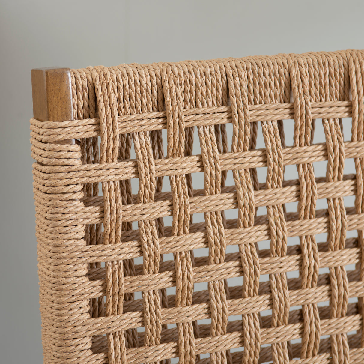 Natural Woven Back Folding Chair