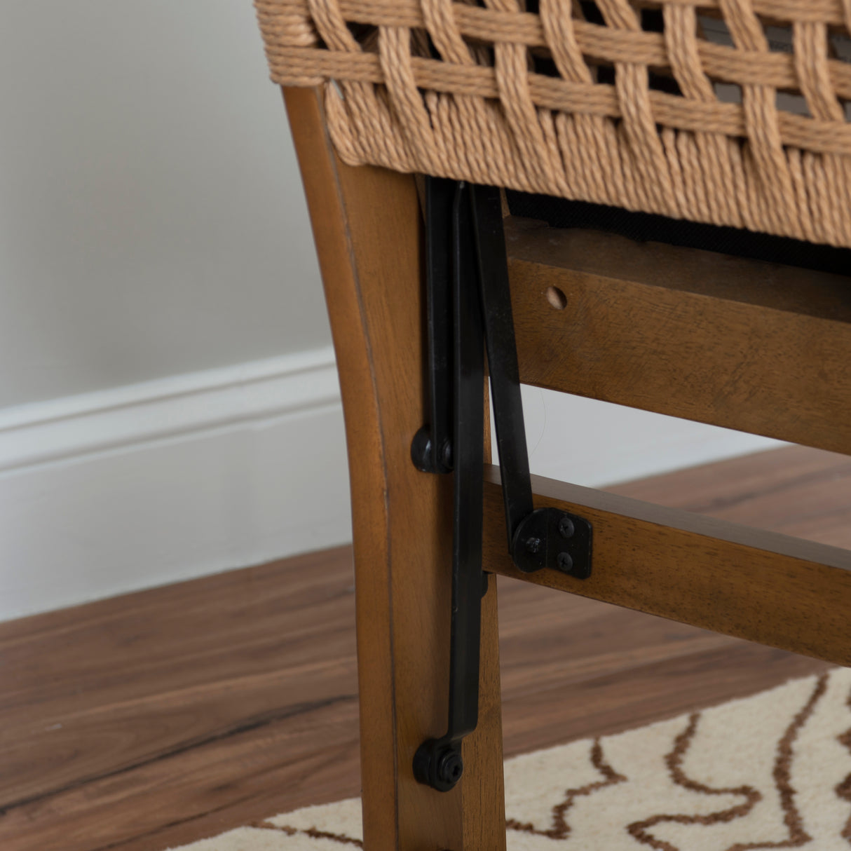 Natural Woven Back Folding Chair