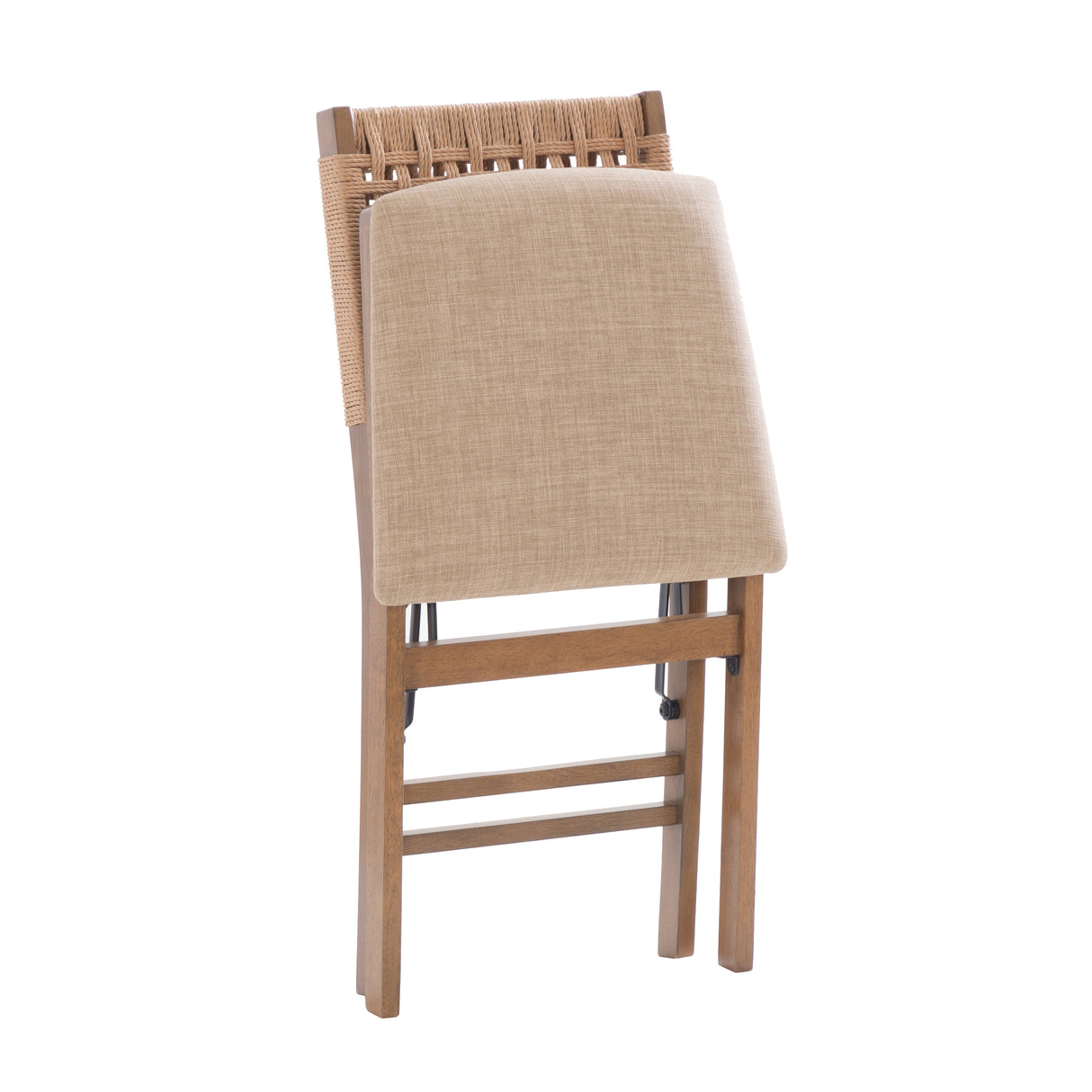 Natural Woven Back Folding Chair