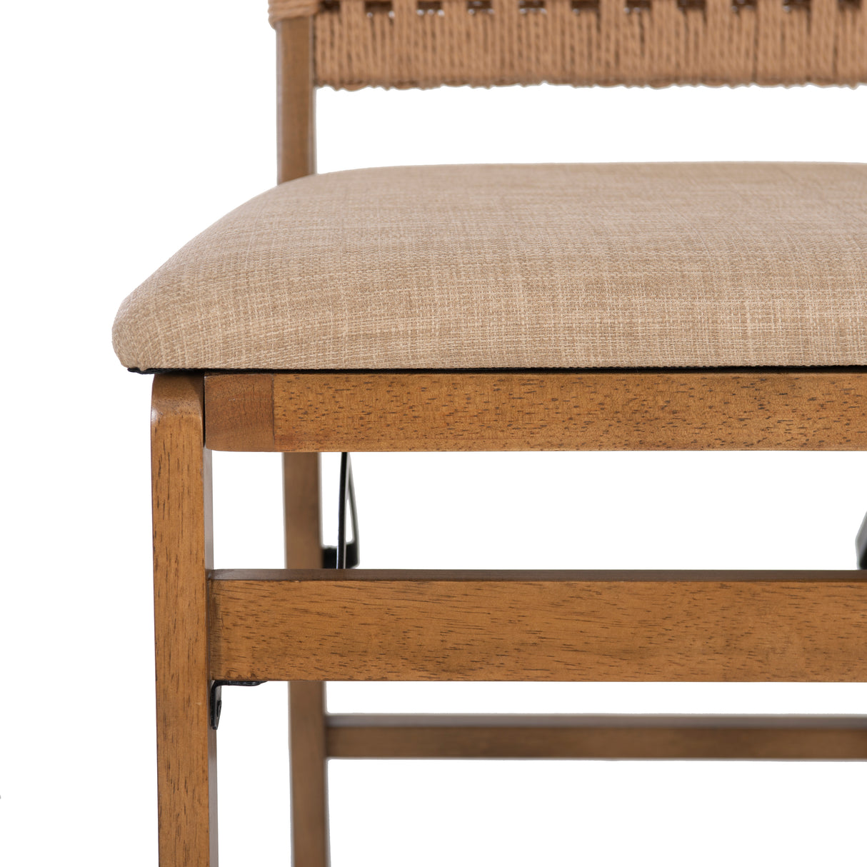 Natural Woven Back Folding Chair