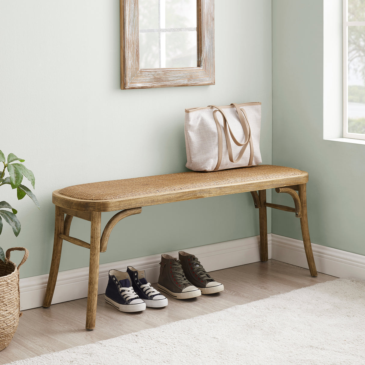 Hyde Brown Bentwood Bench