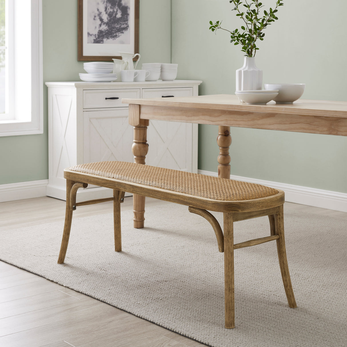 Hyde Brown Bentwood Bench