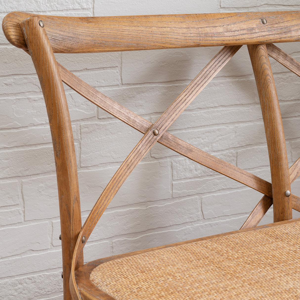 Hyde Brown Bentwood Xback Bench