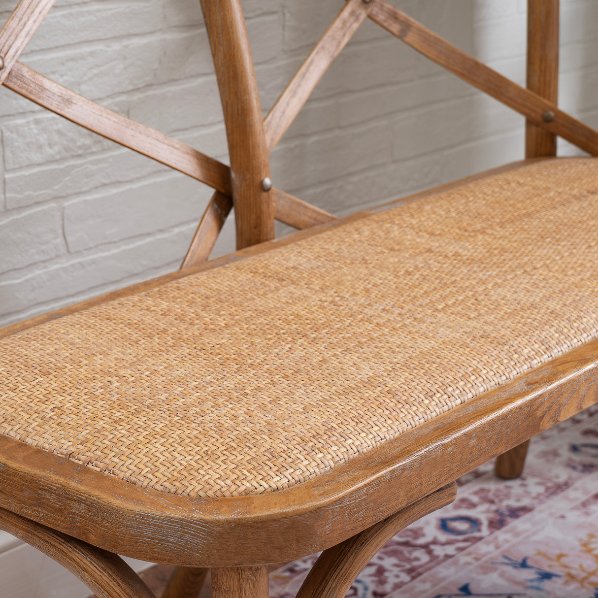 Hyde Brown Bentwood Xback Bench