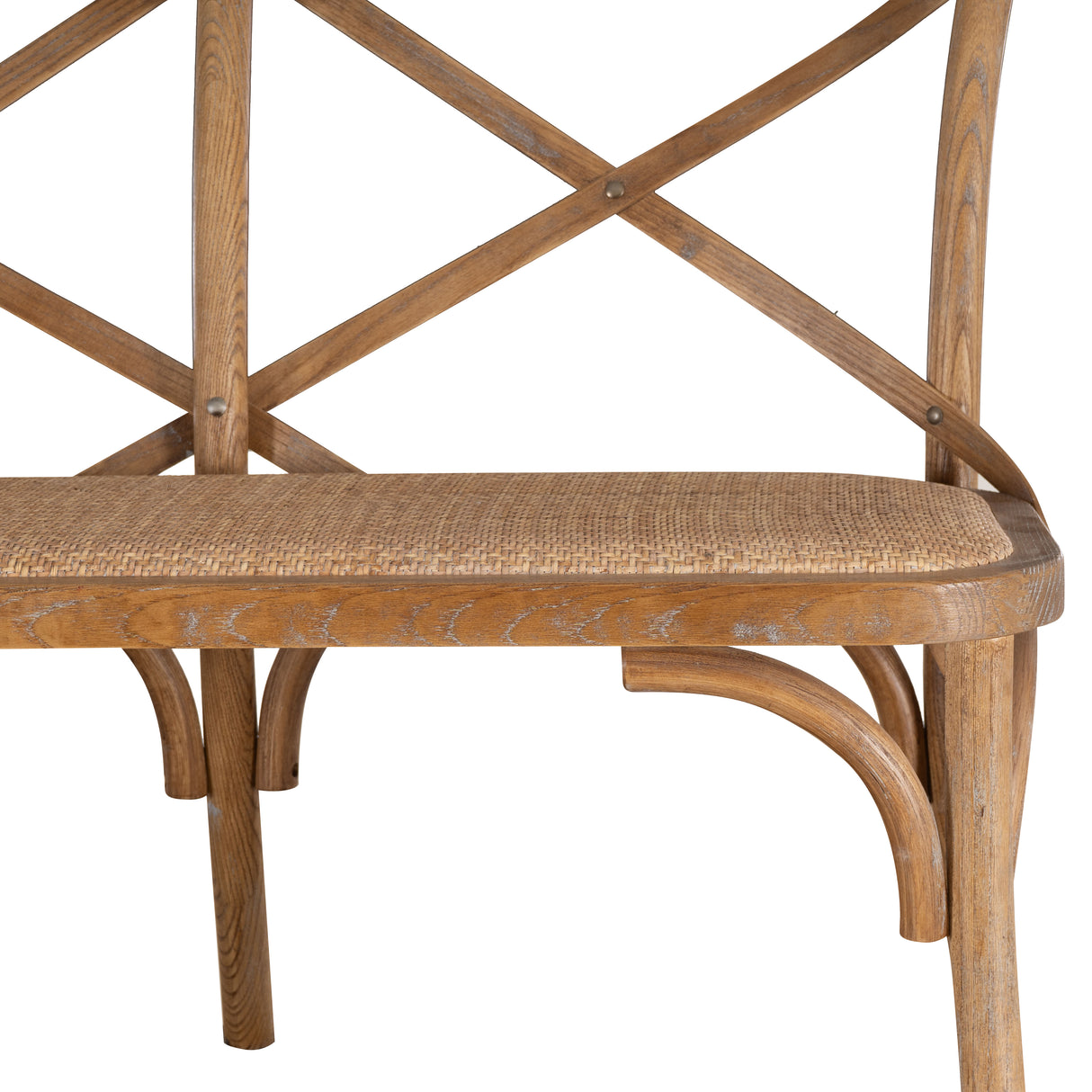 Hyde Brown Bentwood Xback Bench