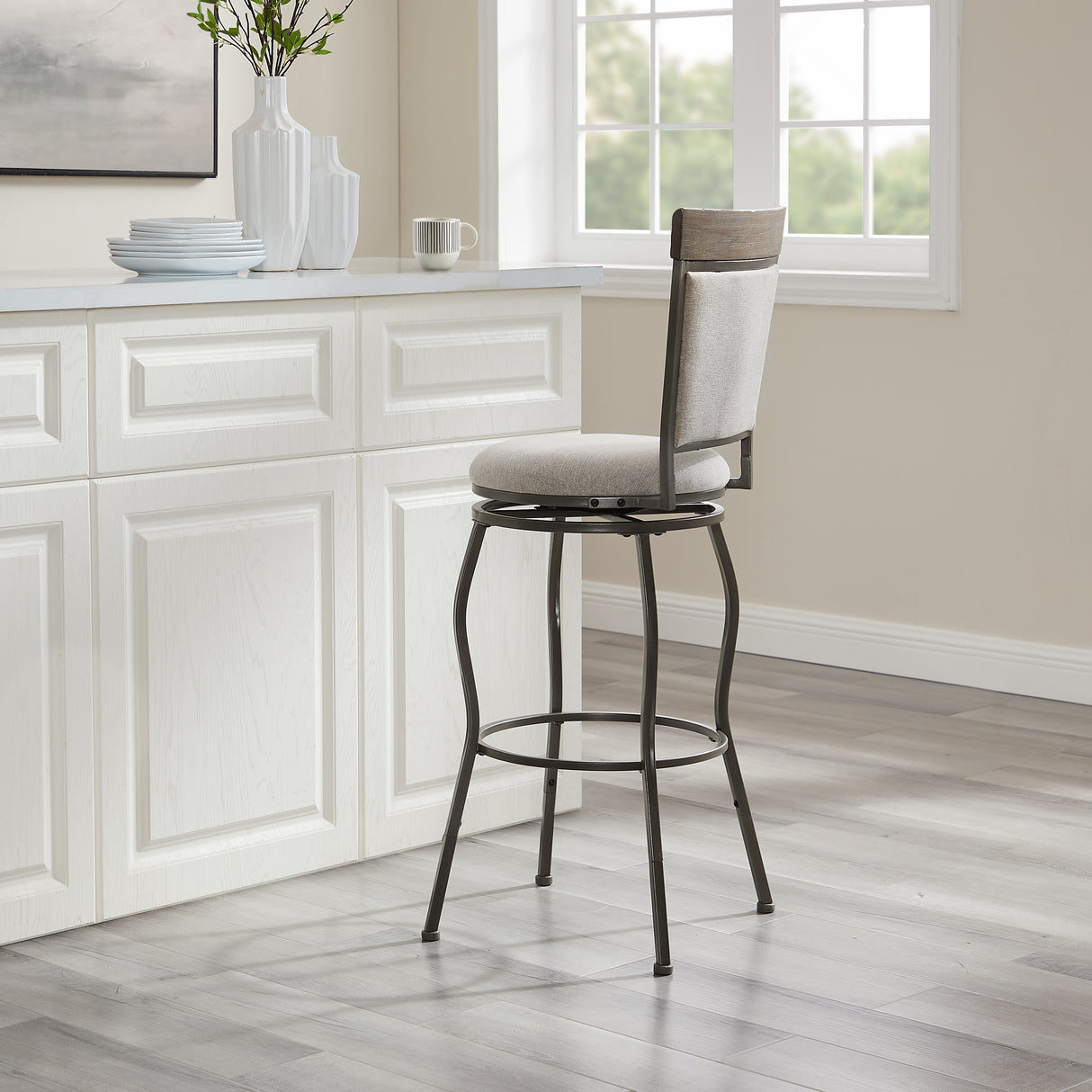 Essex Adjustable Pewter Stools (Set of 3)