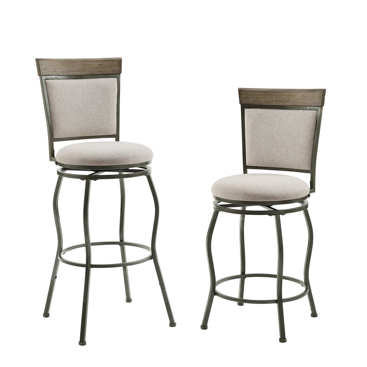 Essex Adjustable Pewter Stools (Set of 3)