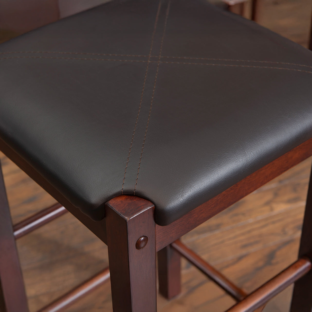 Lance Tavern Set Black With Faux Marble Top