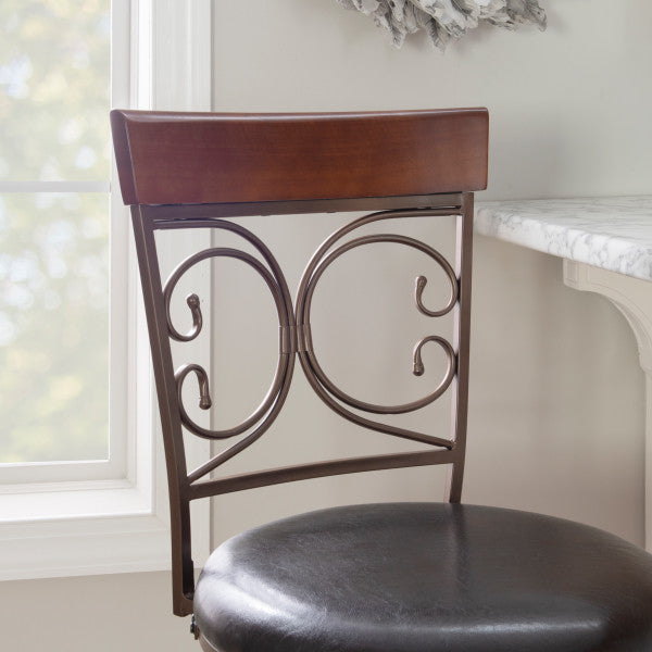 Bria Metal Swivel Big And Tall Stool