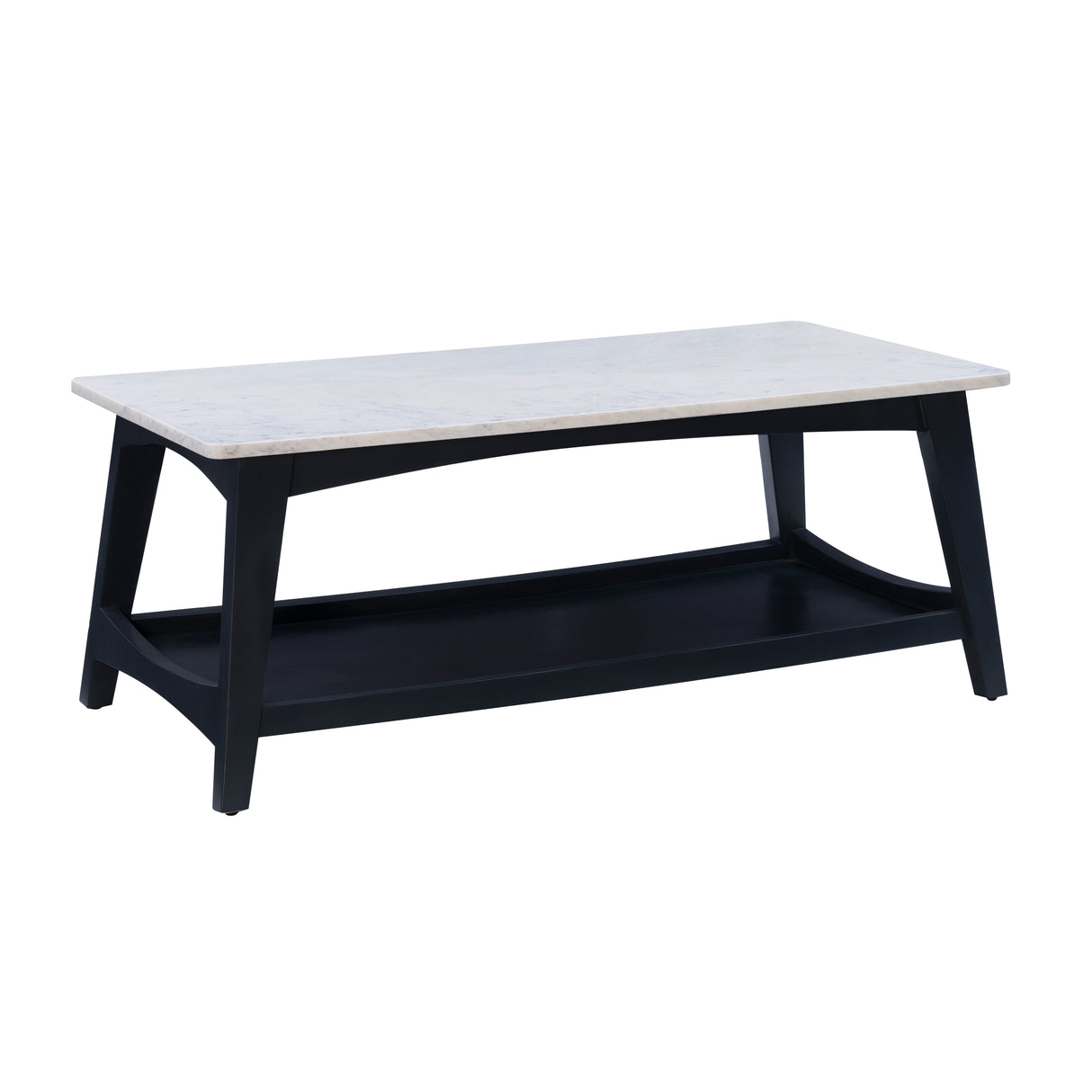 Quincey Dark Grey Marble And Wood Coffee Table