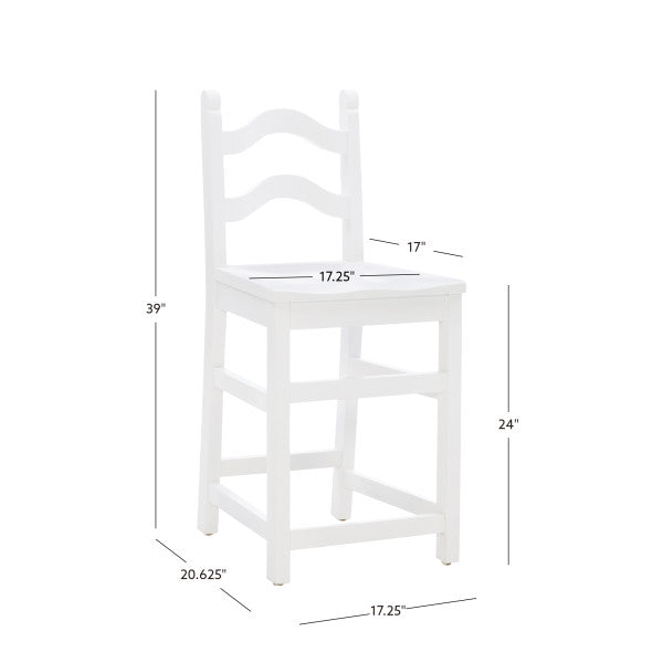 York White Counter Stools (Set of 2)