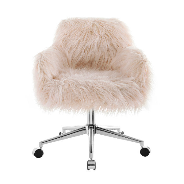 Dawson Faux Fur Barrel Office Chair