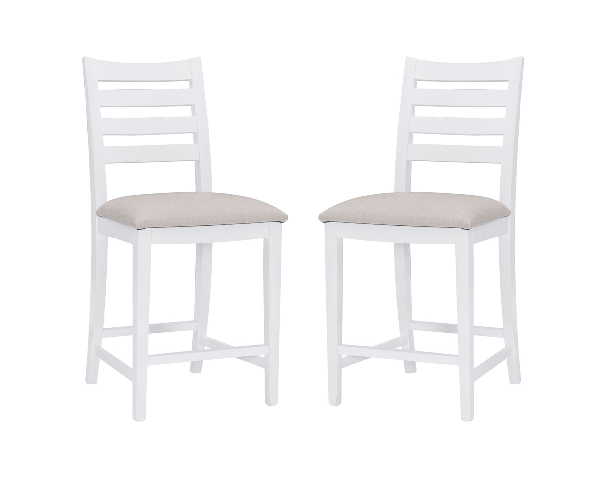 Felicia White Counter Stools (Set of 2)