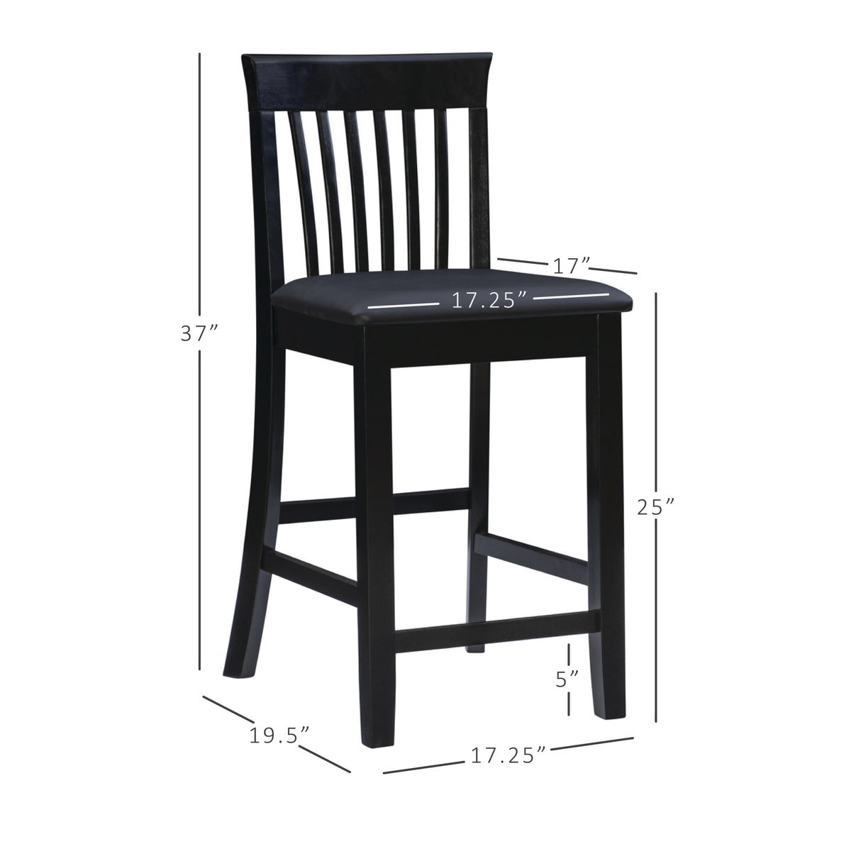 Torino Mission Back Stool