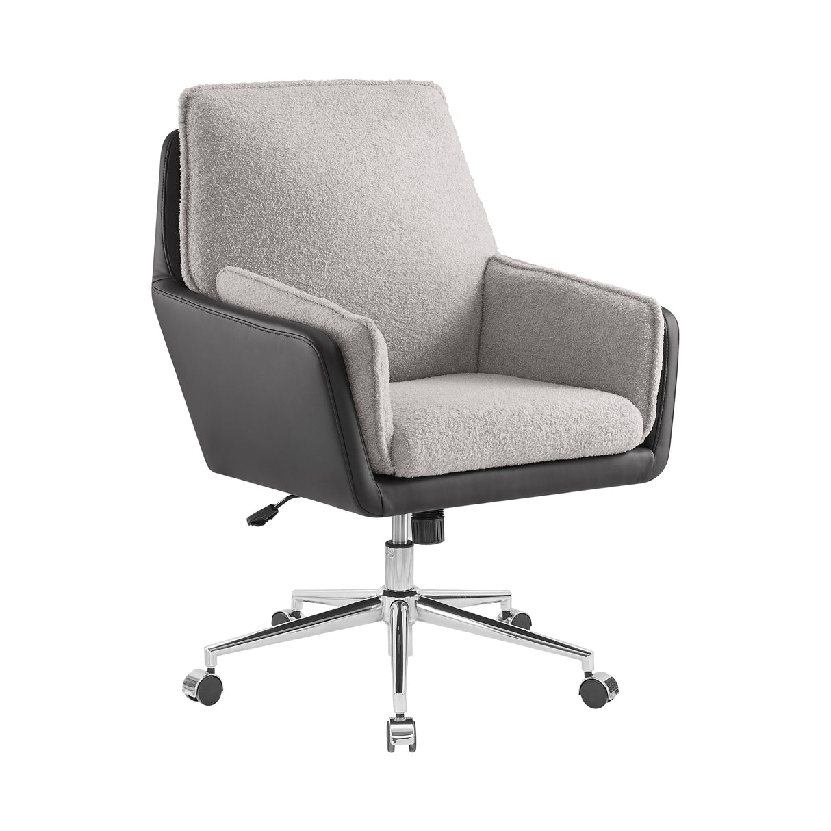 Maddie Black Gray Swivel Office Chair