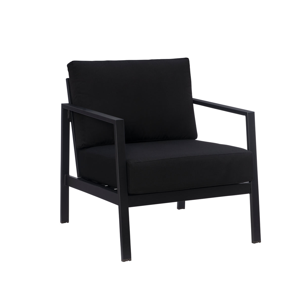 Alora Outdoor Aluminum Black Armchair