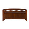 Shayla Walnut Storage Bench Split Seat