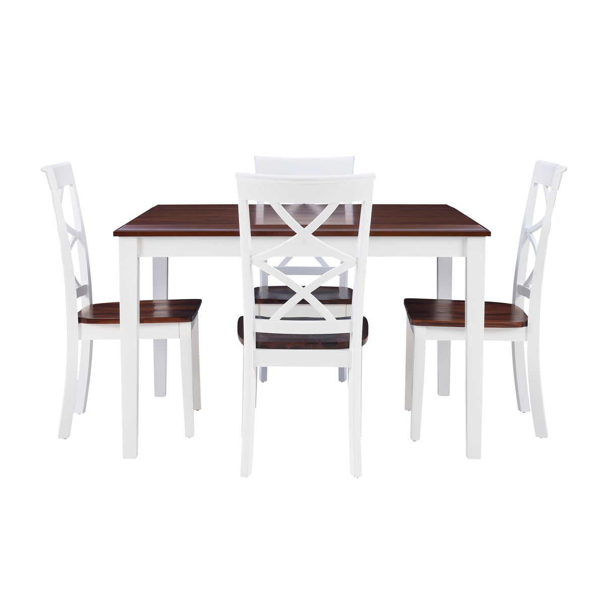 Harrison Cherry And White 5Pc Dining Set