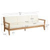 Cannon Teak 2 or 3 Seater Sofa With Cushions