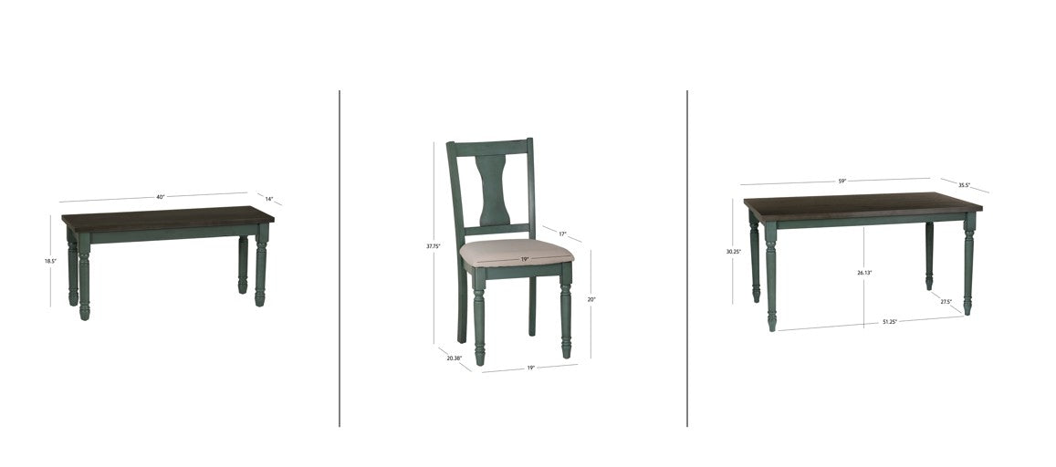 Willow 5PC or 6PC Dining Set