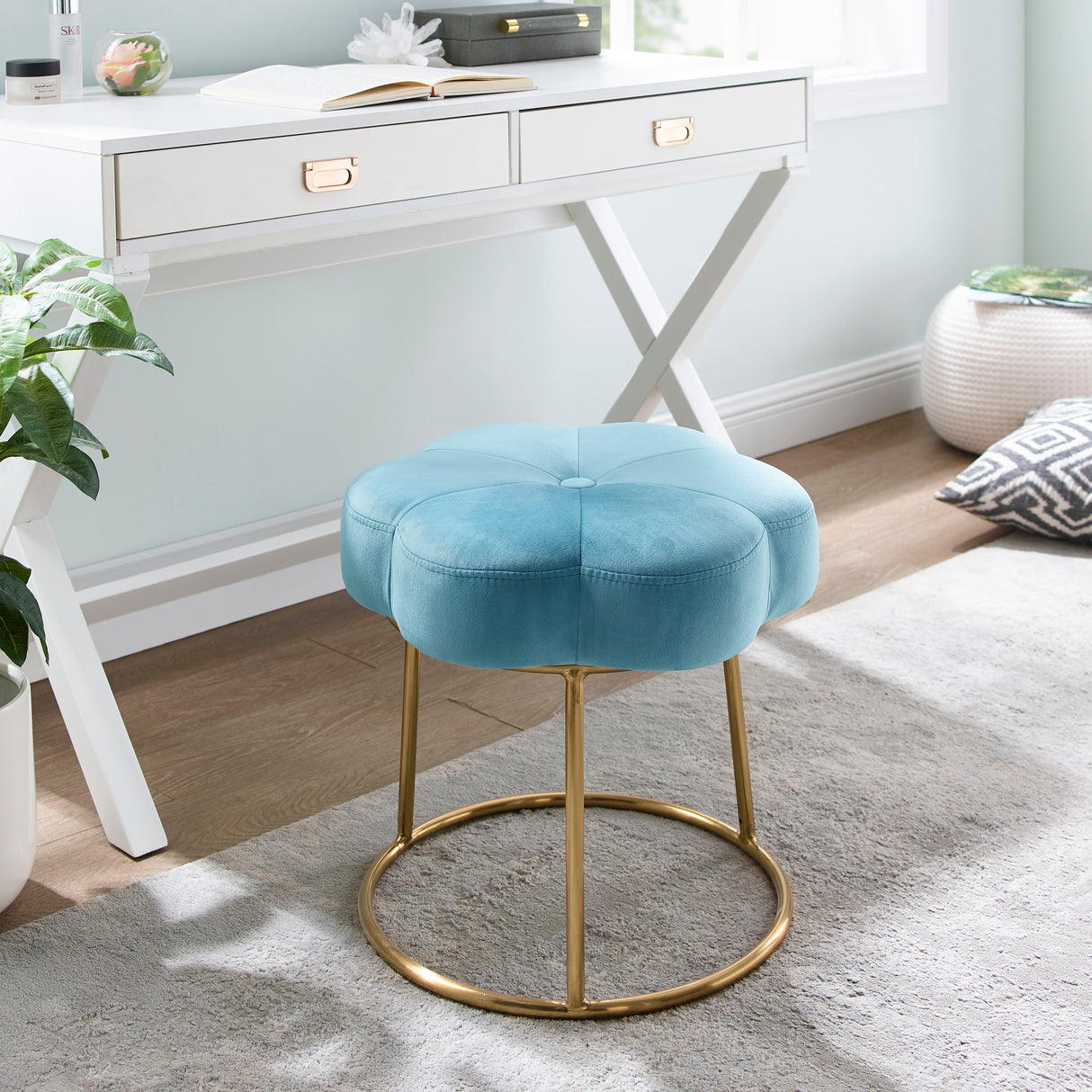 Flower Vanity Stool