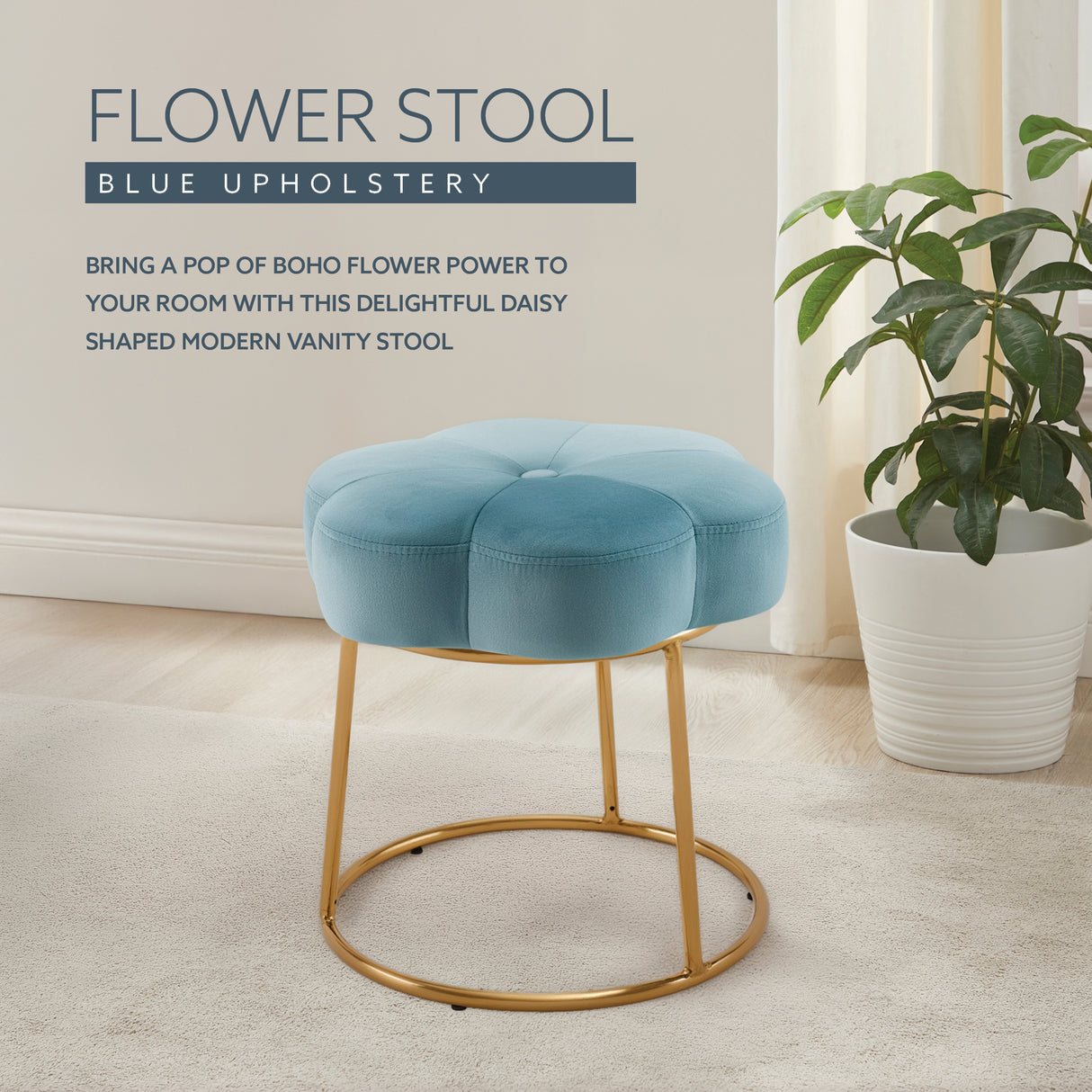 Flower Vanity Stool