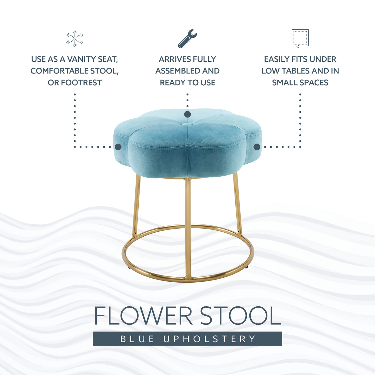 Flower Vanity Stool