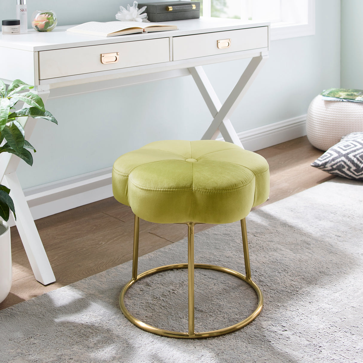 Flower Vanity Stool