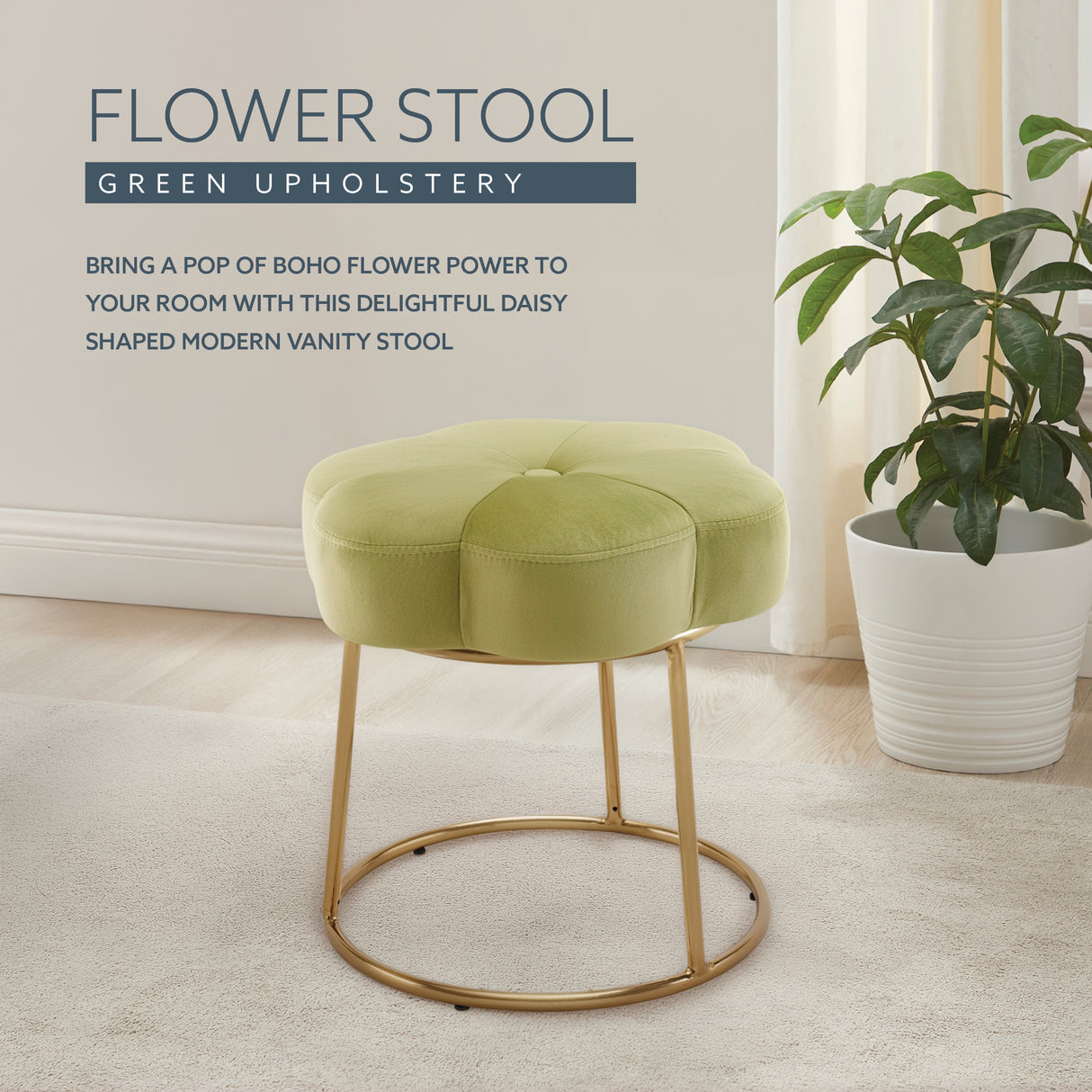 Flower Vanity Stool