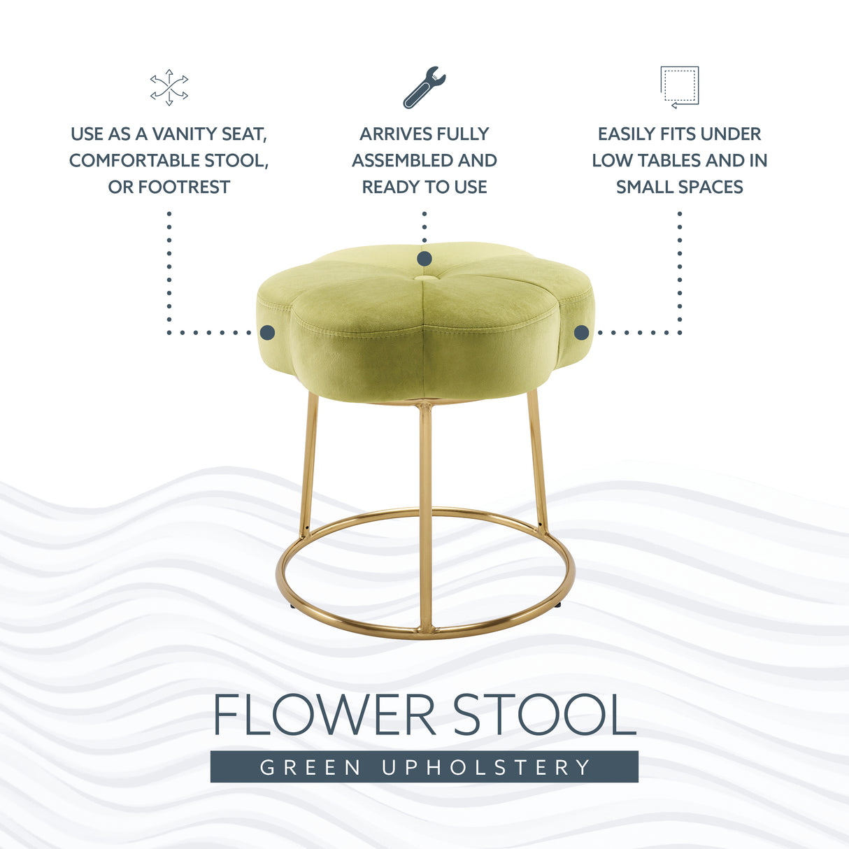 Flower Vanity Stool