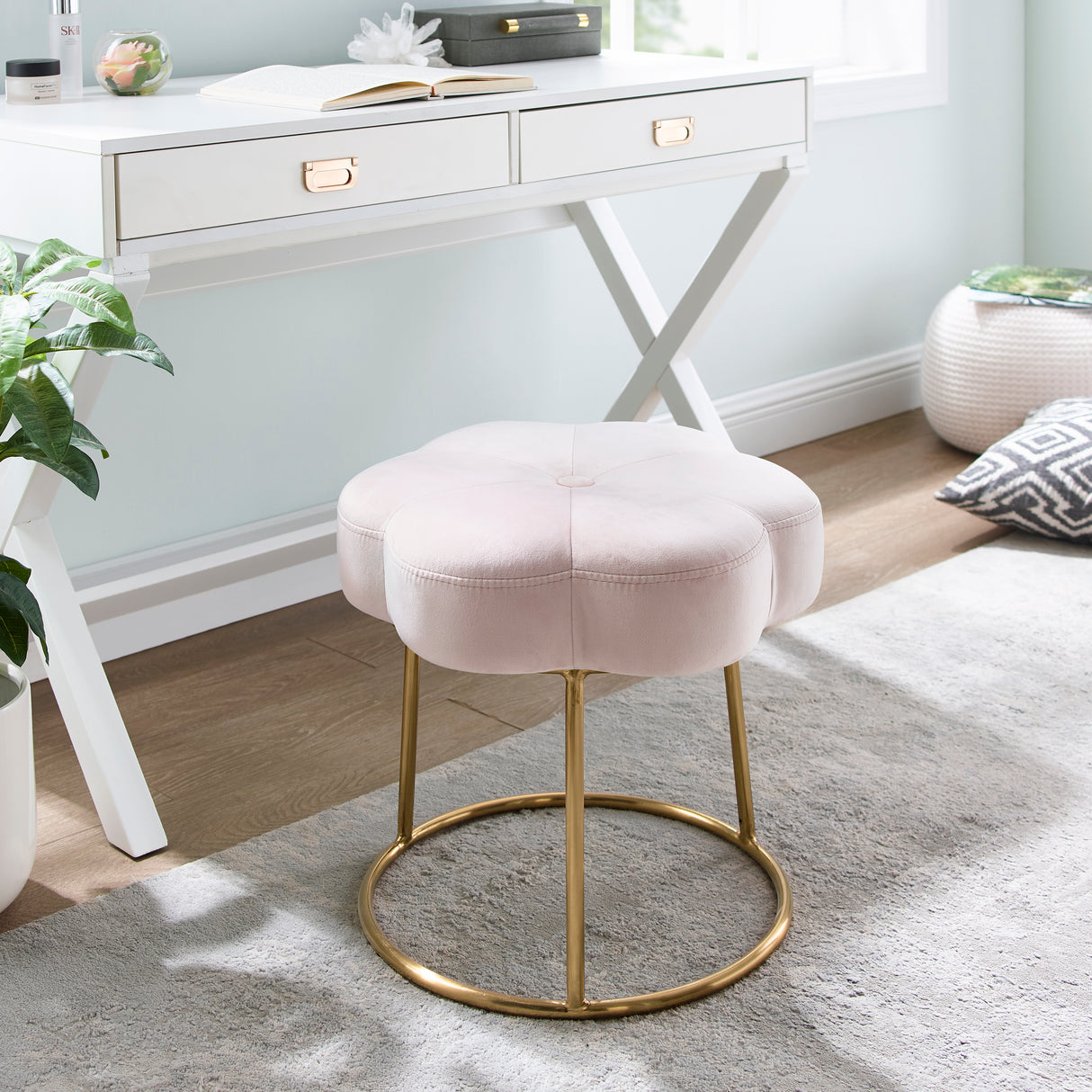 Flower Vanity Stool