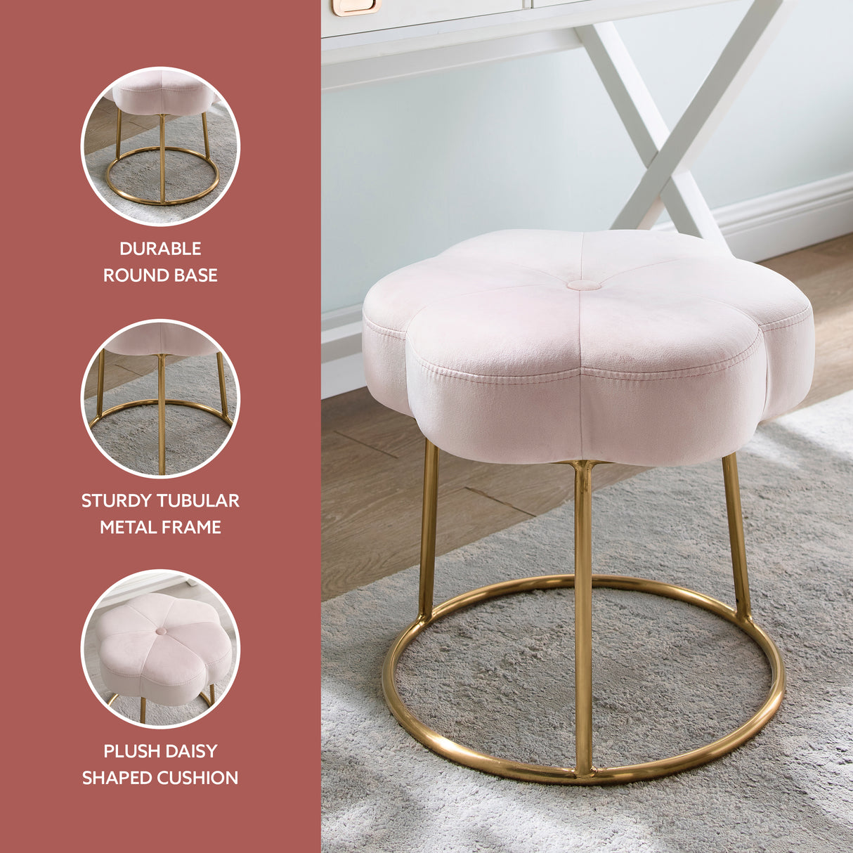 Flower Vanity Stool