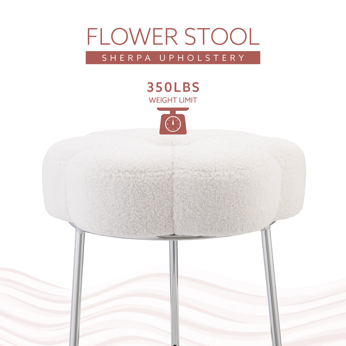 Flower Vanity Stool