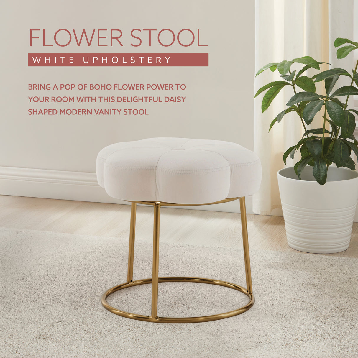 Flower Vanity Stool