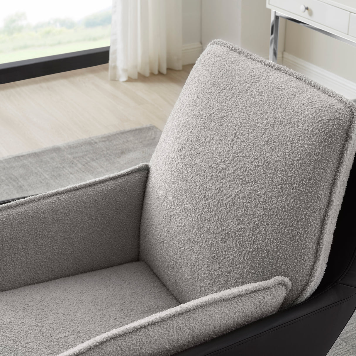 Maddie Black Gray Swivel Office Chair