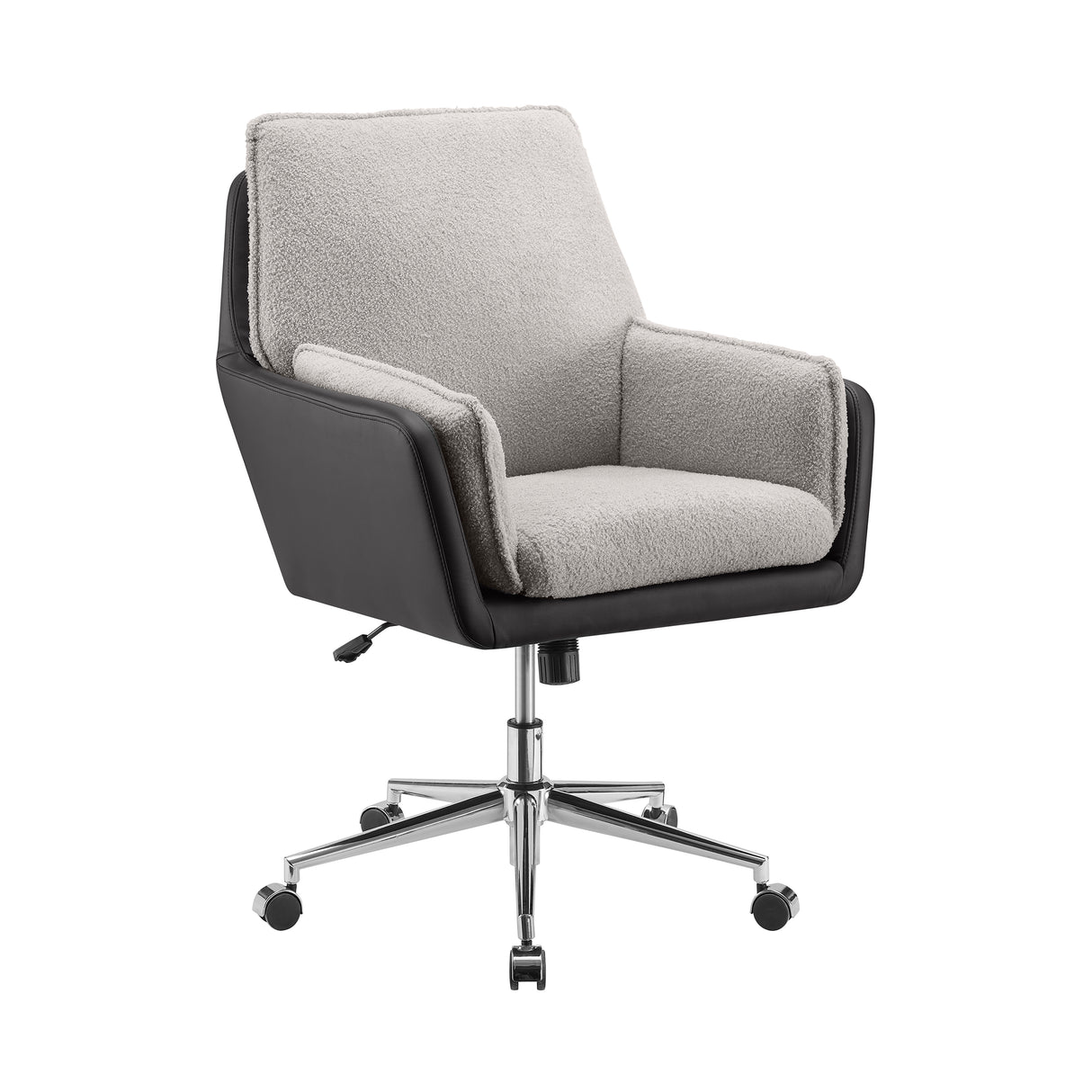Maddie Black Gray Swivel Office Chair