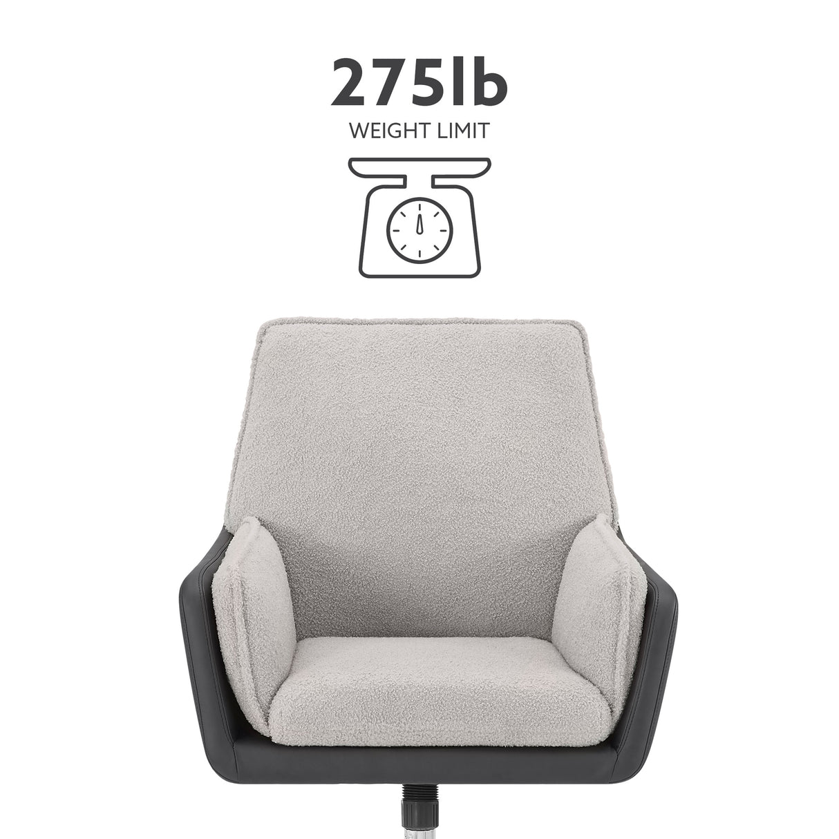 Maddie Black Gray Swivel Office Chair