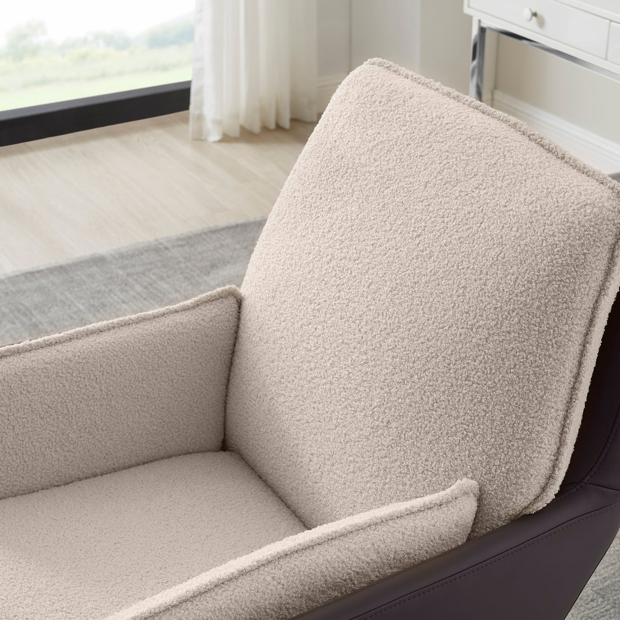 Maddie Black Gray Swivel Office Chair