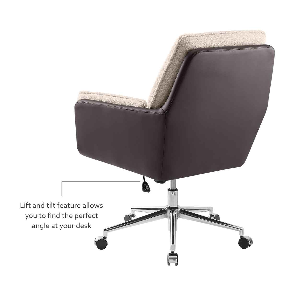 Maddie Black Gray Swivel Office Chair