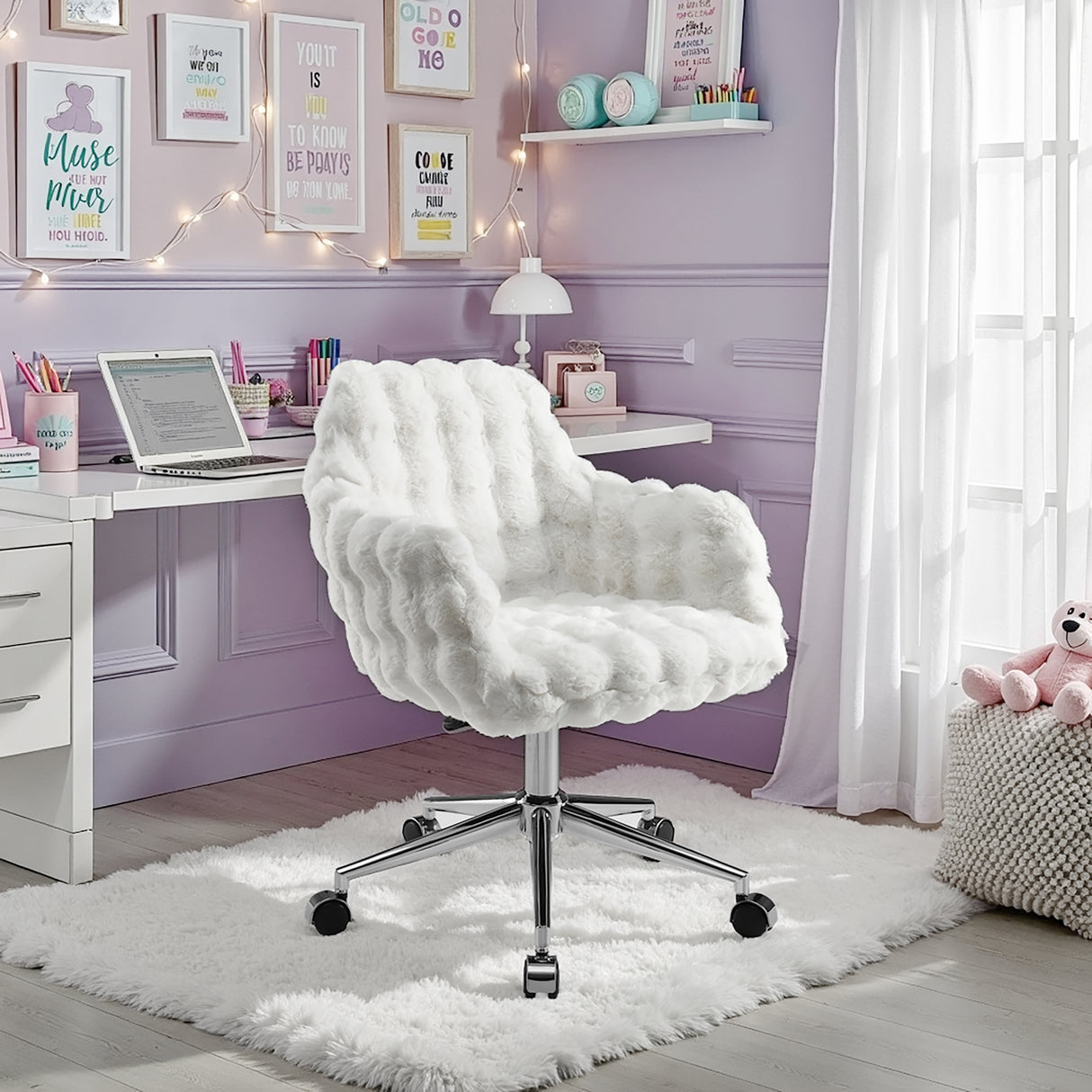 Dawson White Cloud Bubble Office Chair