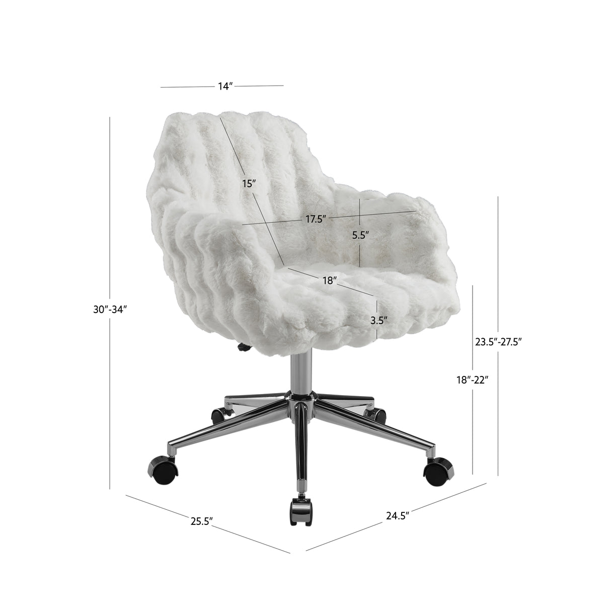 Dawson White Cloud Bubble Office Chair
