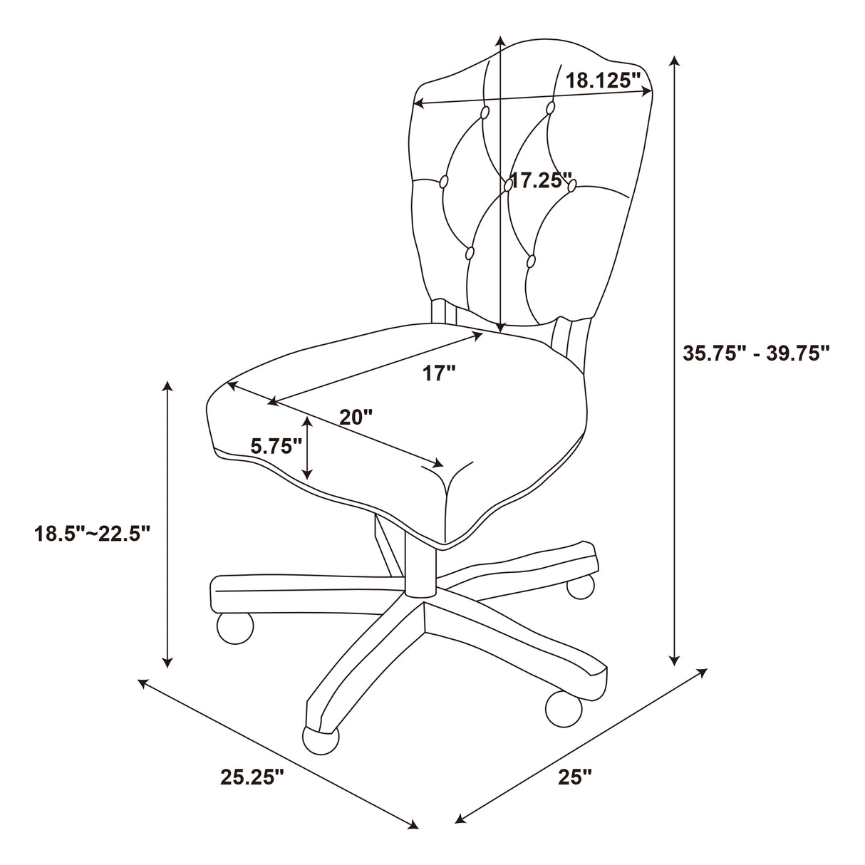 Katie Gray Office Chair