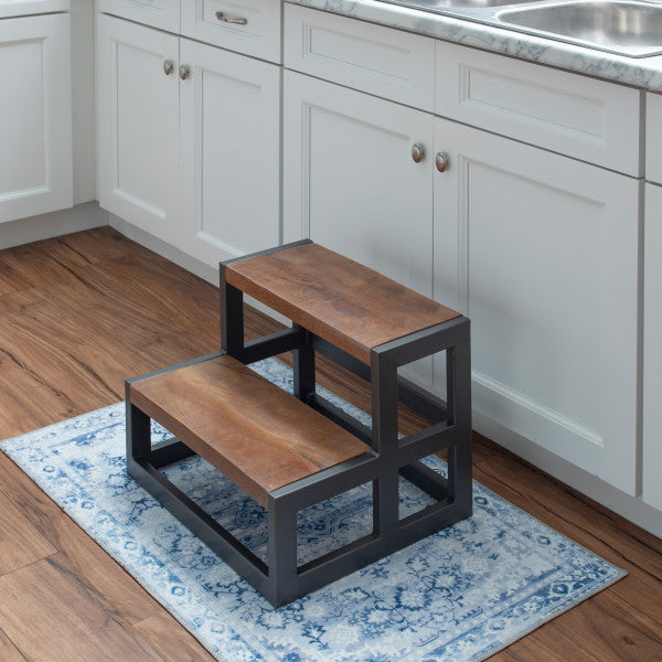 Bodie Wood And Metal Bed Steps