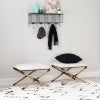 Campaign Linen Accent Stool