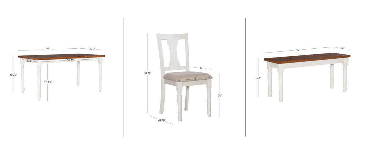 Willow 5PC or 6PC Dining Set